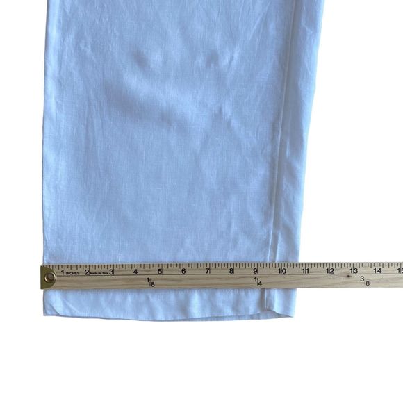 Artisan NY Women's Linen Pants XL White Elastic Waist Drawstring Relaxed Fit - Picture 7 of 9